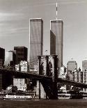 World Trade Center and Brooklyn Bridge-Walter Gritsik-Framed Art Print