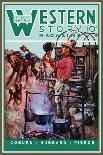 Western Story Magazine: Supper Time-Walter Kaskell Kinton-Framed Stretched Canvas