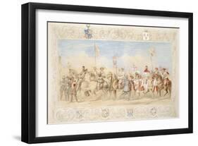 Walter Little Gilmour Esq., the Black Knight and Hon. Edward Stafford Jerningham, Knight of the…-James Henry Nixon-Framed Giclee Print