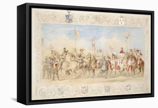 Walter Little Gilmour Esq., the Black Knight and Hon. Edward Stafford Jerningham, Knight of the…-James Henry Nixon-Framed Stretched Canvas