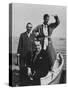 Walter Nouvel, Serge Diaghilev and Serge Lifar on the Lido in Venice, 1927-null-Stretched Canvas