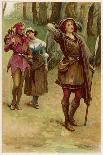 As You Like It, Rosalind with Touchstone and Audrey in the Forest of Arden-Walter Paget-Art Print