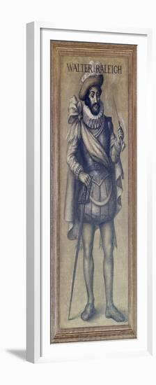 Walter Raleigh, English Explorer-Science Source-Framed Premium Giclee Print