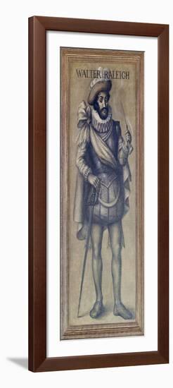 Walter Raleigh, English Explorer-Science Source-Framed Giclee Print