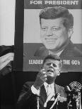 Sen./Pres. Candidate John Kennedy Speaking From Microphoned Podium During His Campaign Tour of TN-Walter Sanders-Photographic Print