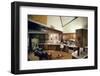 Walter Scale in the Kitchen of His Geodesic Dome House with His Children-John Dominis-Framed Photographic Print