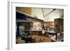 Walter Scale in the Kitchen of His Geodesic Dome House with His Children-John Dominis-Framed Photographic Print