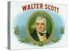 Walter Scott Brand Cigar Box Label-Lantern Press-Stretched Canvas