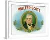 Walter Scott Brand Cigar Box Label-Lantern Press-Framed Art Print