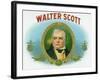 Walter Scott Brand Cigar Box Label-Lantern Press-Framed Art Print