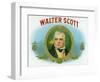 Walter Scott Brand Cigar Box Label-Lantern Press-Framed Art Print