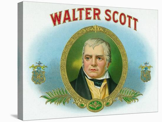 Walter Scott Brand Cigar Box Label-Lantern Press-Stretched Canvas
