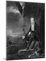 Walter Scott, Scottish Poet and Novelist, Seated on a Stone, Accompanied by a Dog, 1808-John Horsburgh-Mounted Giclee Print