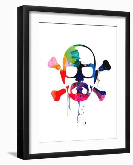 Walter Skull Watercolor-Lora Feldman-Framed Art Print