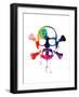 Walter Skull Watercolor-Lora Feldman-Framed Art Print