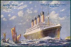 Liner of the White Star Line-Walter Thomas-Mounted Art Print