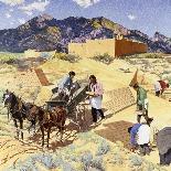 Builders in the Desert-Walter Ufer-Giclee Print