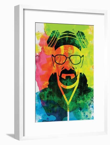 Walter White Watercolor 1-Anna Malkin-Framed Poster