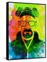 Walter White Watercolor 1-Anna Malkin-Framed Stretched Canvas