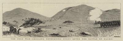 The Zulu War, Shelling Retreating Zulus after the Battle of Ulundi-Walter Wilson-Giclee Print