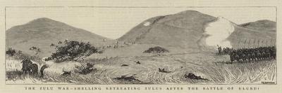 The Zulu War, Shelling Retreating Zulus after the Battle of Ulundi-Walter Wilson-Framed Premium Giclee Print