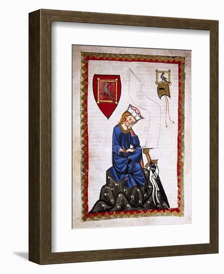 Walther Von Der Vogelweide (1170-1230). Codex Manesse (Ca.1300)-null-Framed Giclee Print