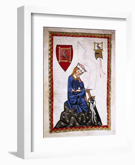 Walther Von Der Vogelweide (1170-1230). Codex Manesse (Ca.1300)-null-Framed Giclee Print