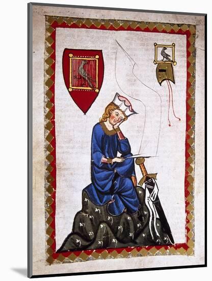 Walther Von Der Vogelweide (1170-1230). Codex Manesse (Ca.1300)-null-Mounted Giclee Print