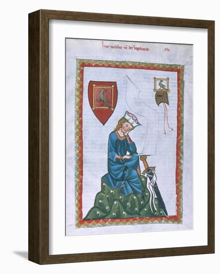 Walther Von Der Vogelweide-Heidelberger Lieder-Handschrift-Framed Giclee Print