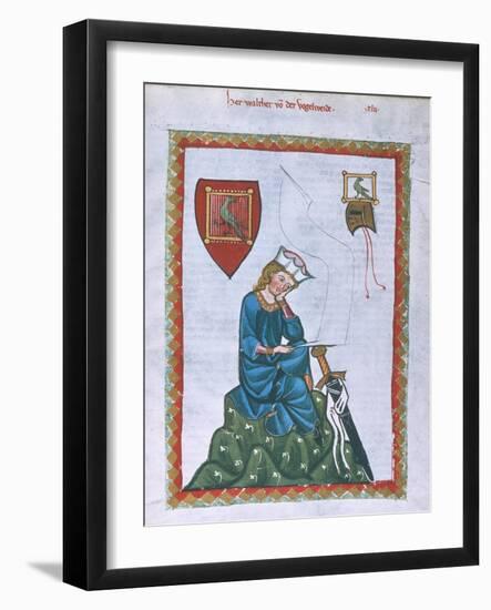 Walther Von Der Vogelweide-Heidelberger Lieder-Handschrift-Framed Giclee Print