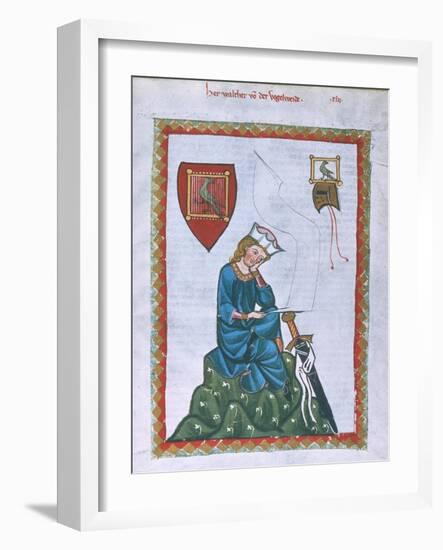 Walther Von Der Vogelweide-Heidelberger Lieder-Handschrift-Framed Giclee Print