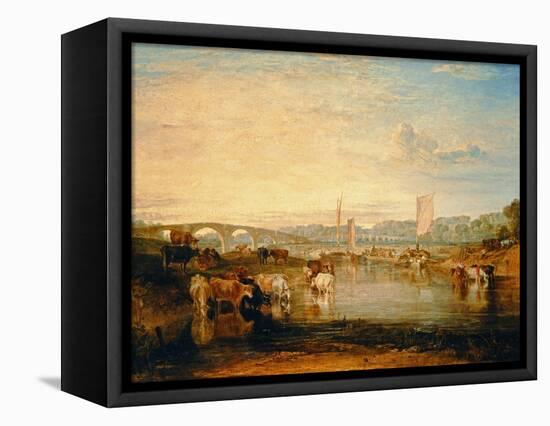 Walton Bridges-J. M. W. Turner-Framed Stretched Canvas