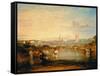 Walton Bridges-J. M. W. Turner-Framed Stretched Canvas