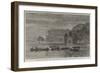 Walton House, the Residence of the Late Mr Waterton, Funeral Procession of Boats on the Lake-null-Framed Giclee Print