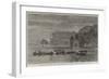 Walton House, the Residence of the Late Mr Waterton, Funeral Procession of Boats on the Lake-null-Framed Giclee Print