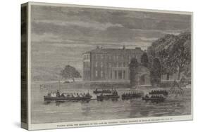 Walton House, the Residence of the Late Mr Waterton, Funeral Procession of Boats on the Lake-null-Stretched Canvas