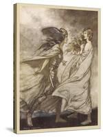 Waltraube, Brunnhilde-Arthur Rackham-Stretched Canvas