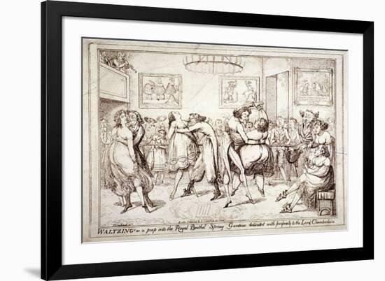 Waltzing! or a Peep into the Royal Brothel, Spring Gardens, London, C1816-Isaac Robert Cruikshank-Framed Giclee Print