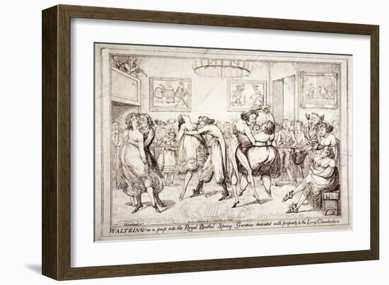 Waltzing! or a Peep into the Royal Brothel, Spring Gardens, London, C1816-Isaac Robert Cruikshank-Framed Giclee Print