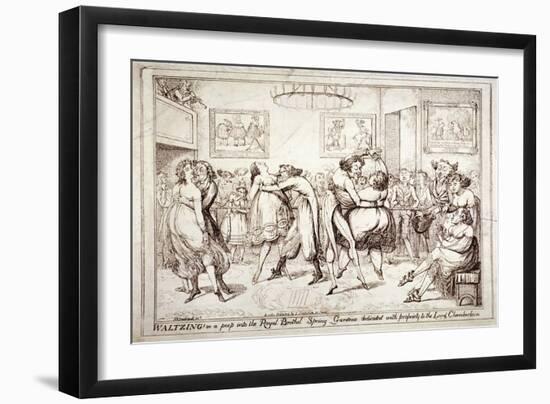Waltzing! or a Peep into the Royal Brothel, Spring Gardens, London, C1816-Isaac Robert Cruikshank-Framed Giclee Print