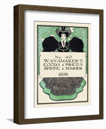 Wanamaker's Goods and Prices, Spring and Summer 1896-Maxfield Parrish-Framed Art Print