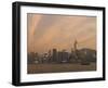 Wanchai District across Victoria Harbour, Hong Kong Island, Hong Kong, China-Amanda Hall-Framed Photographic Print