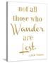 Wander Lost Golden White-Amy Brinkman-Stretched Canvas