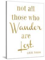 Wander Lost Golden White-Amy Brinkman-Stretched Canvas