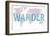 WANDER Map-Summer Tali Hilty-Framed Giclee Print