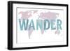 WANDER Map-Summer Tali Hilty-Framed Giclee Print