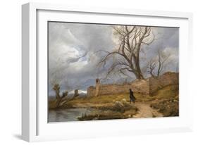 Wanderer in a Storm-Julius Von Leypold-Framed Art Print