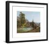 Wanderer in the Salzkammergut, by the Grundlsee Dam and the River Traun-Jakob Alt-Framed Premium Giclee Print