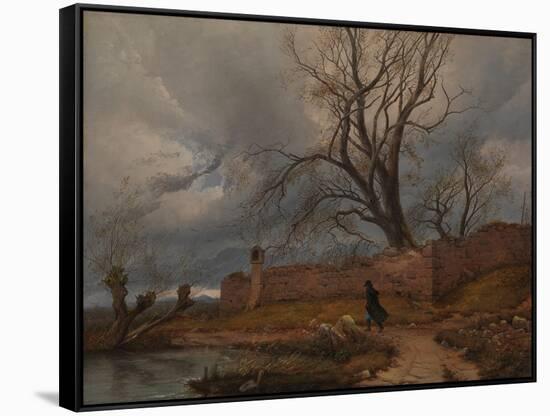 Wanderer in the Storm, 1835-Karl Julius Von Leypold-Framed Stretched Canvas