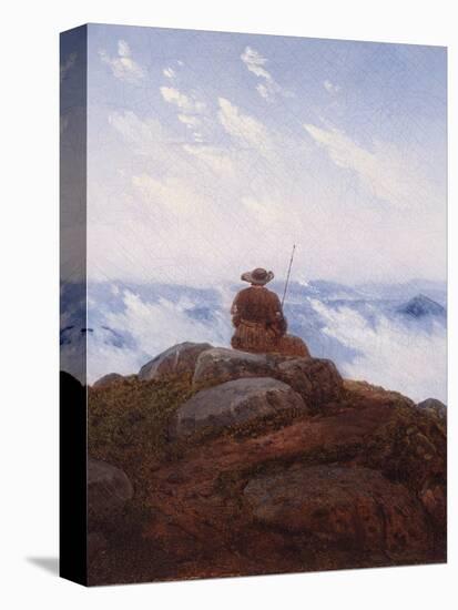 Wanderer on the Mountaintop, 1818-Karl Gustav Carus-Stretched Canvas